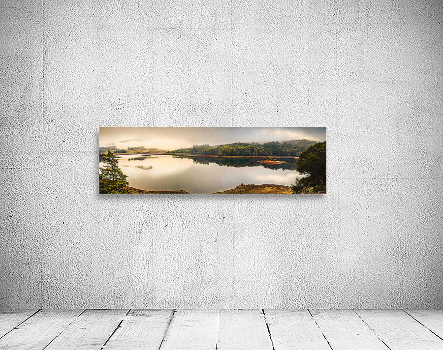 Pastel lake panorama Wall Preview