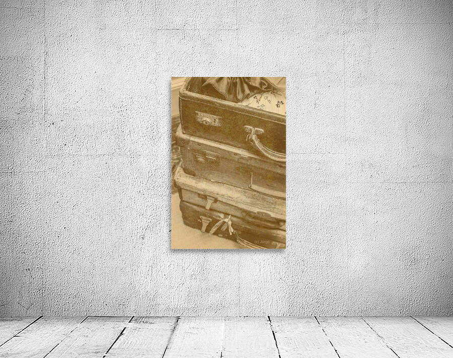 Vintage travel stack Wall Preview