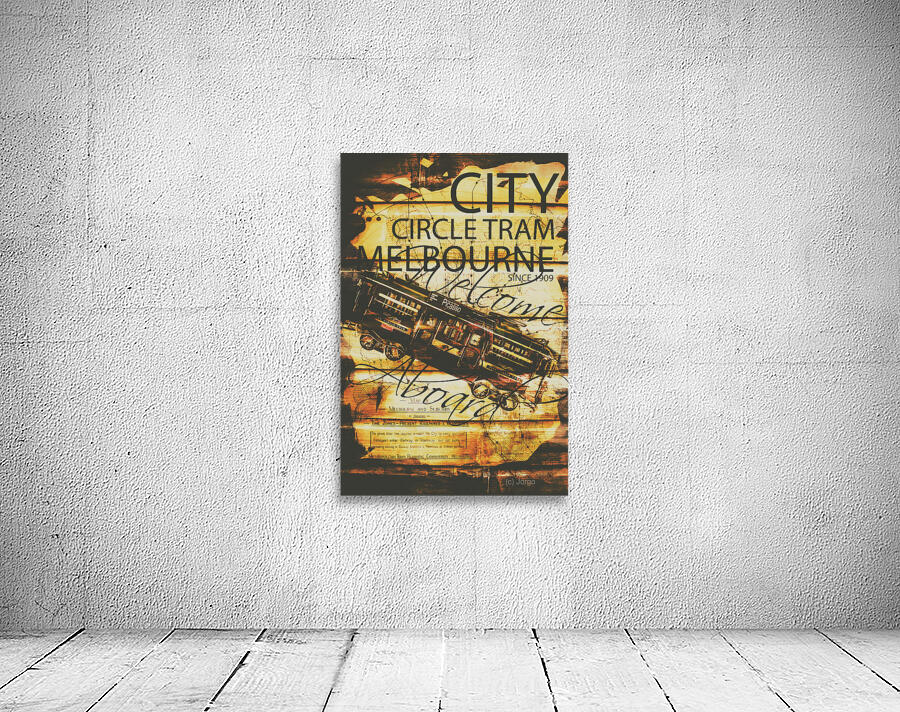 Vintage Melbourne tram tin sign Wall Preview