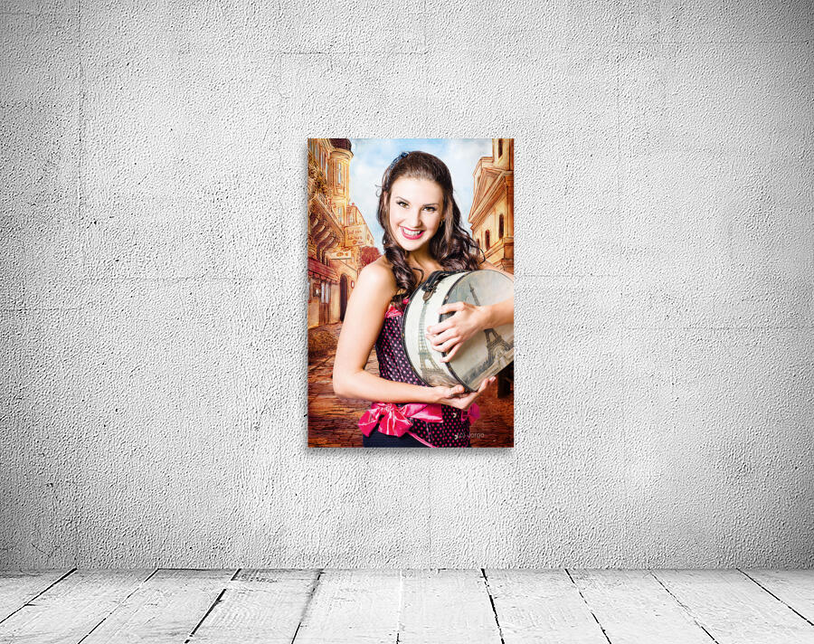 Beautiful fine art girl on Europe travel tour Wall Preview