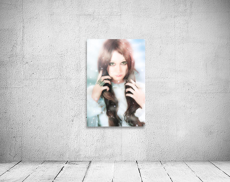 Beautiful enchanting snow princess woman Wall Preview