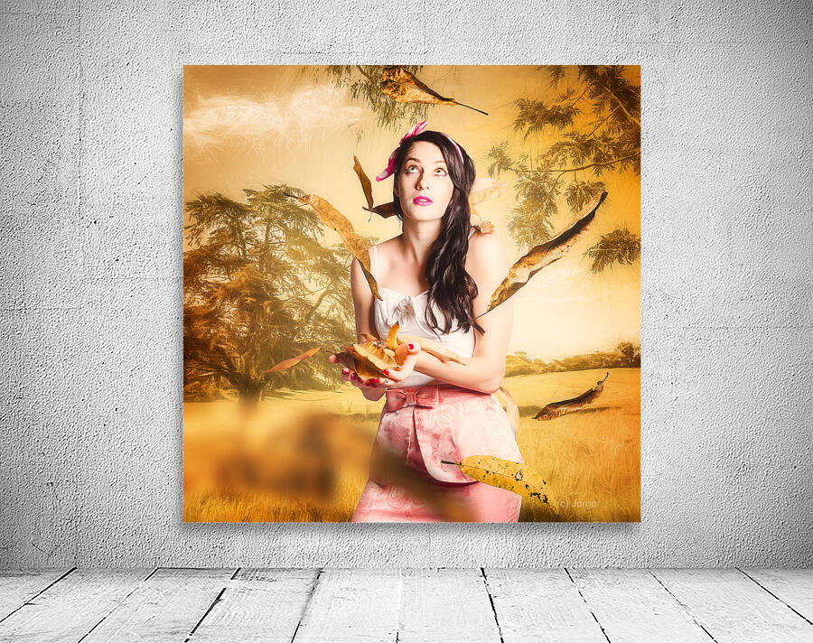 Fall fashion pinup Wall Preview