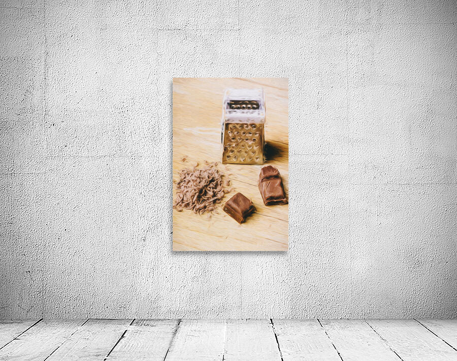 Shredded chocolate flakes fine art drawing Wall Preview