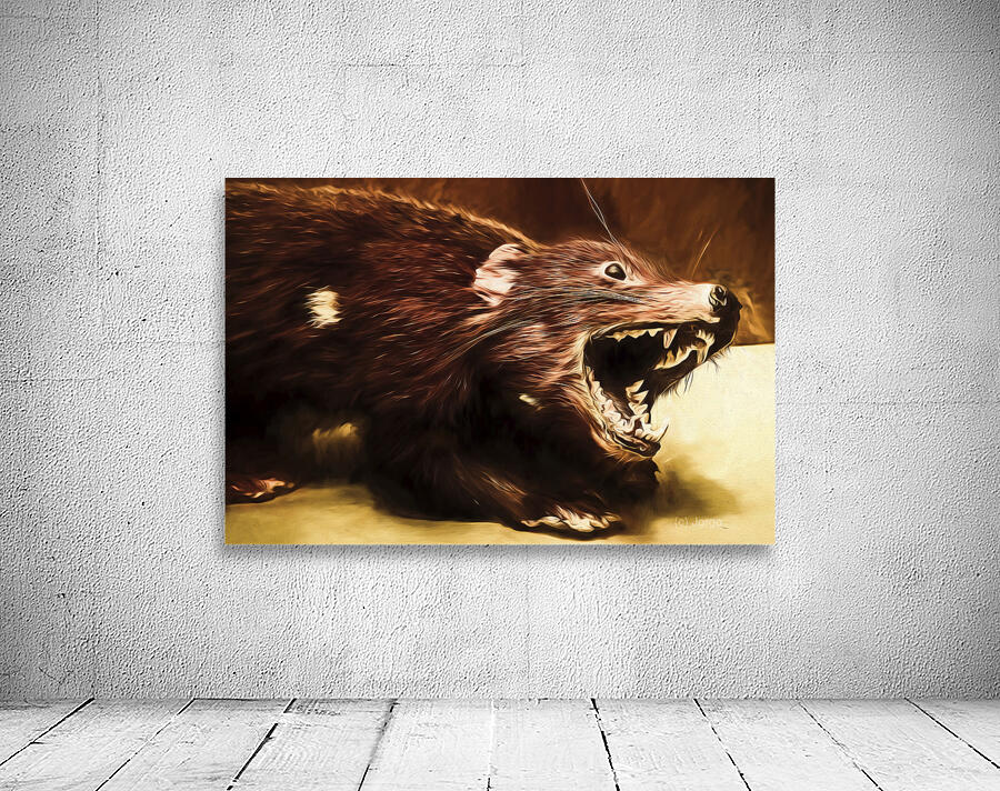 Tasmanian Devil digital painting Wall Preview