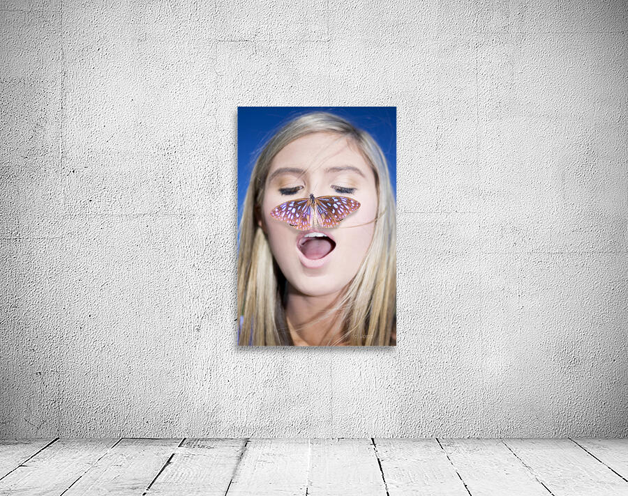 Woman With Butterfly Wall Preview