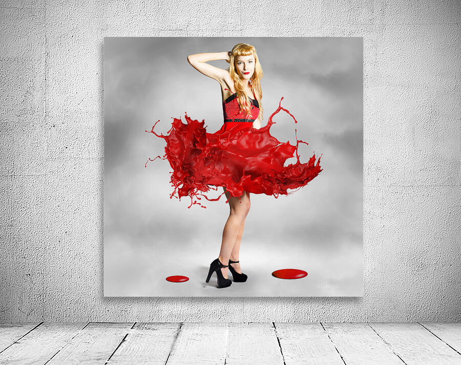 Paint dress pin-up Wall Preview