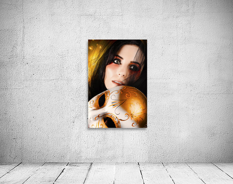 Beautiful Female Performer Face. Perfect Makeup Wall Preview