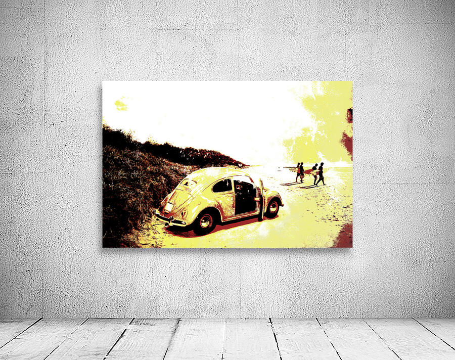 Retro Surfers Illustration Wall Preview