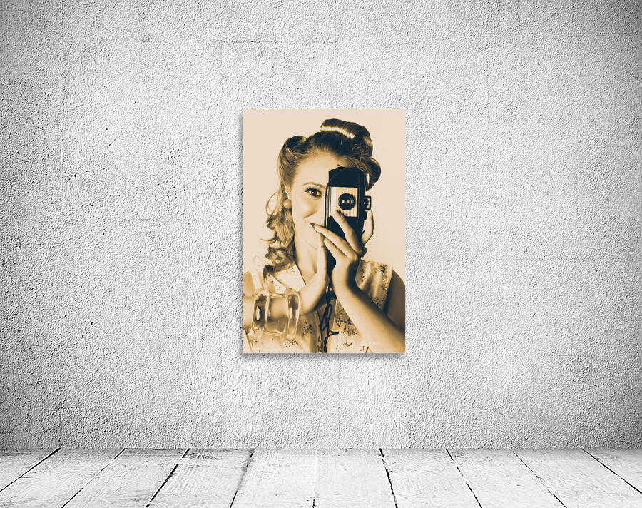 Female Fashion Photographer Taking People Pictures Wall Preview