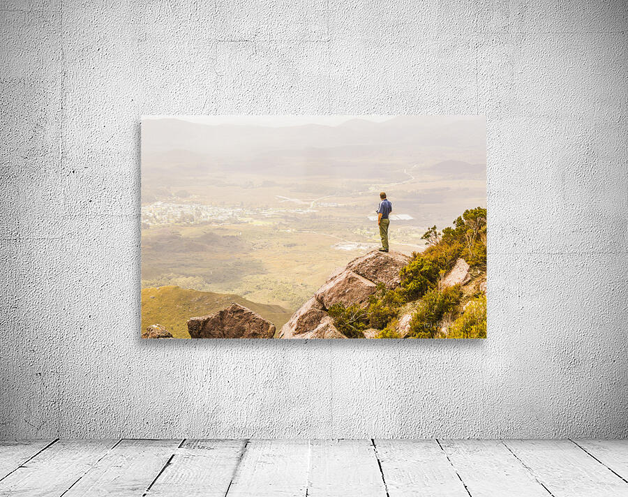 Tourist On The Tip of Western Tasmania Wall Preview