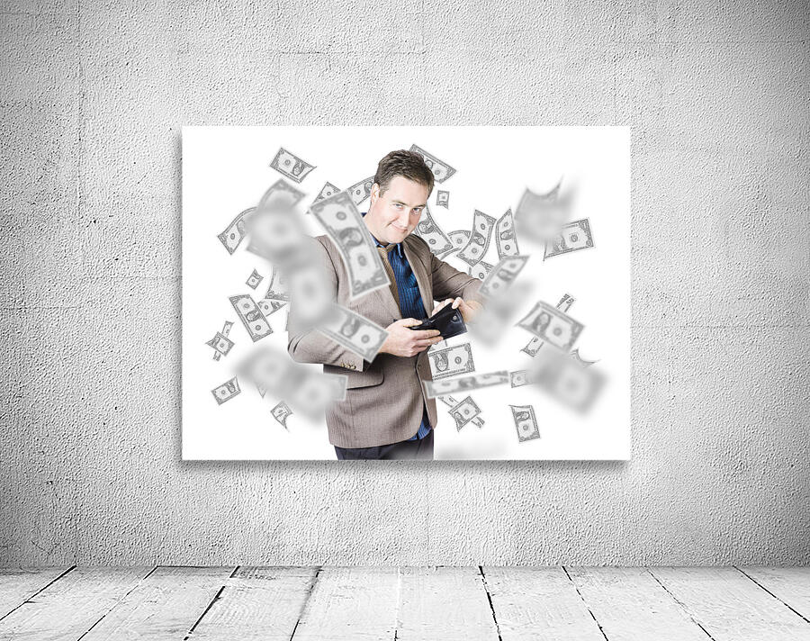 Businessman Holding Wallet Wall Preview