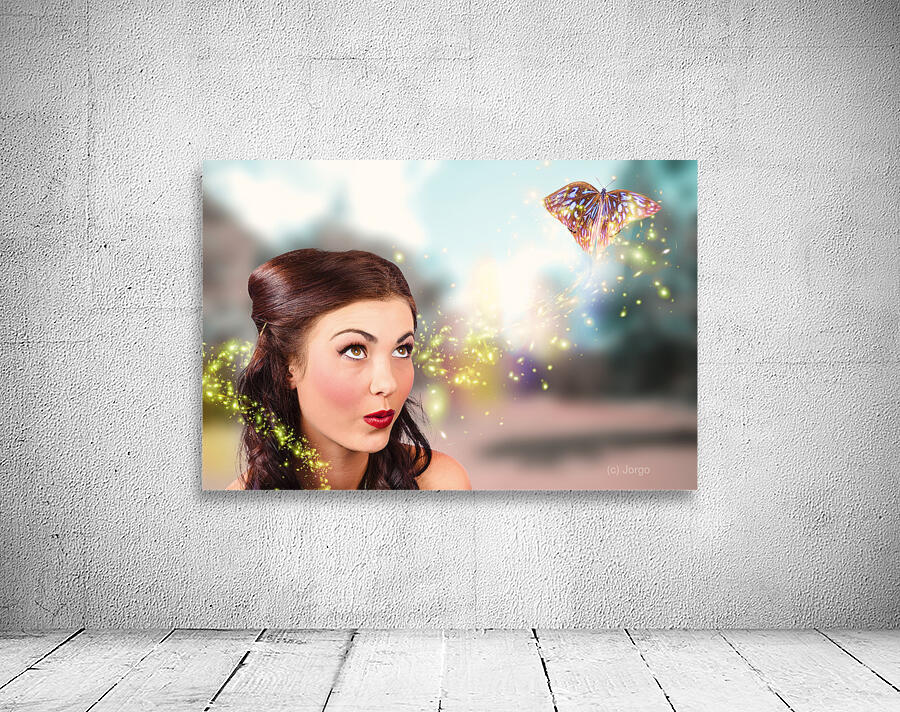 Fantasy fine art beauty. Fairy tale butterflies Wall Preview