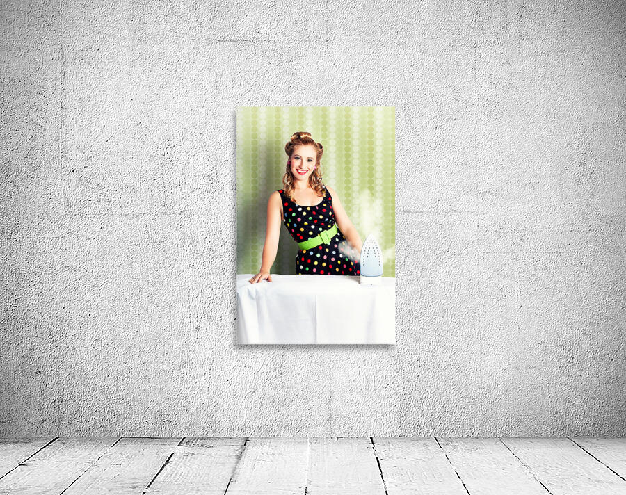 Fifties Classic Portrait Retro House Work Woman Wall Preview