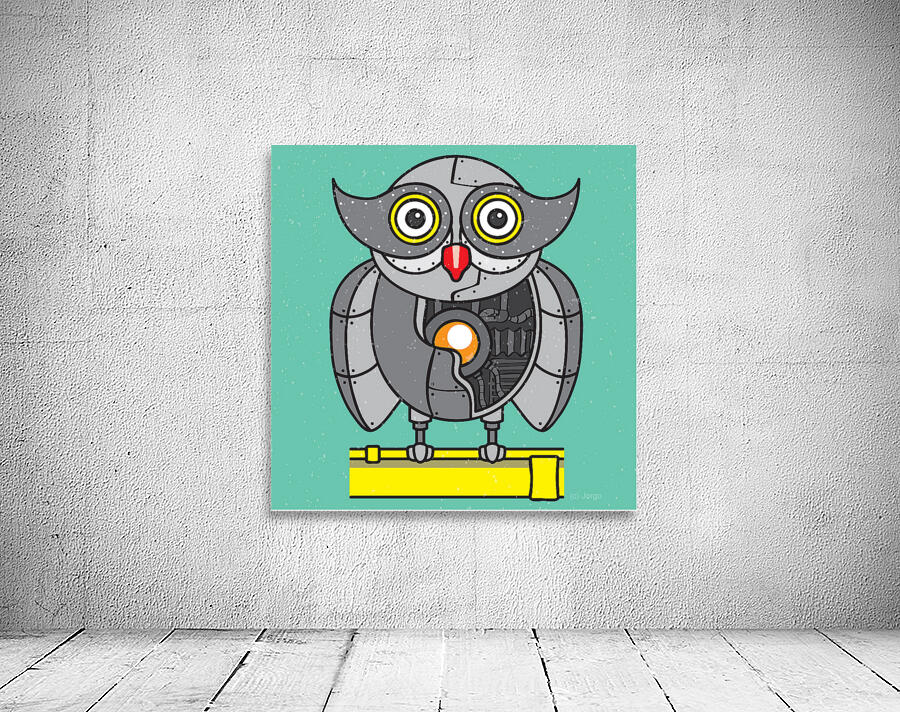 Mechanical owl artwork Wall Preview