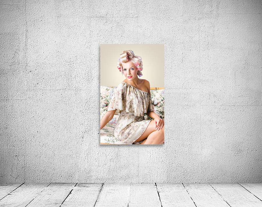 Young beautiful woman. Immaculate blond hairstyle Wall Preview