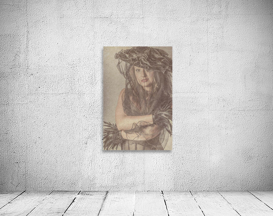 Young woman posing in opulent vintage fashion Wall Preview