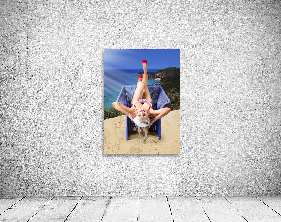 Retro Girl On Travel Trip To Down Under Australia Wall Preview