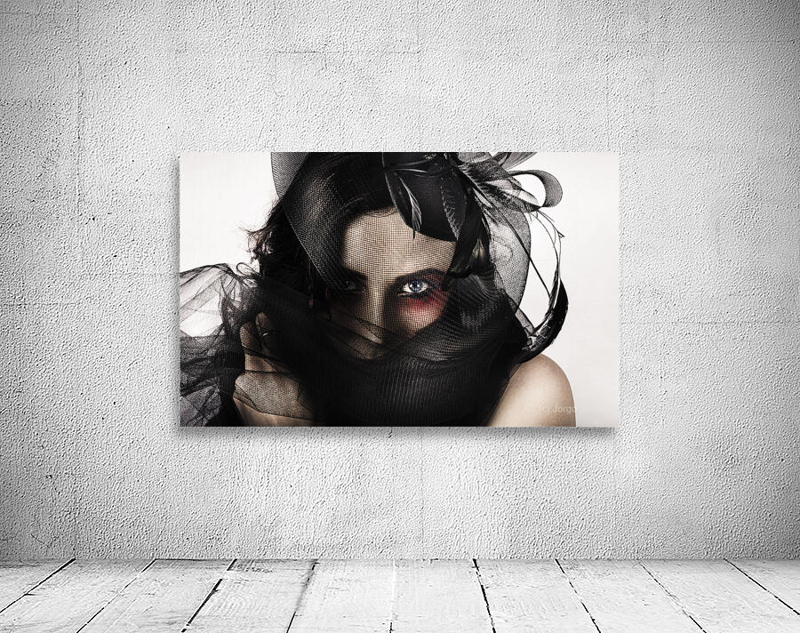 Vouge Fashion Model Wearing Vintage Style Headwear Wall Preview