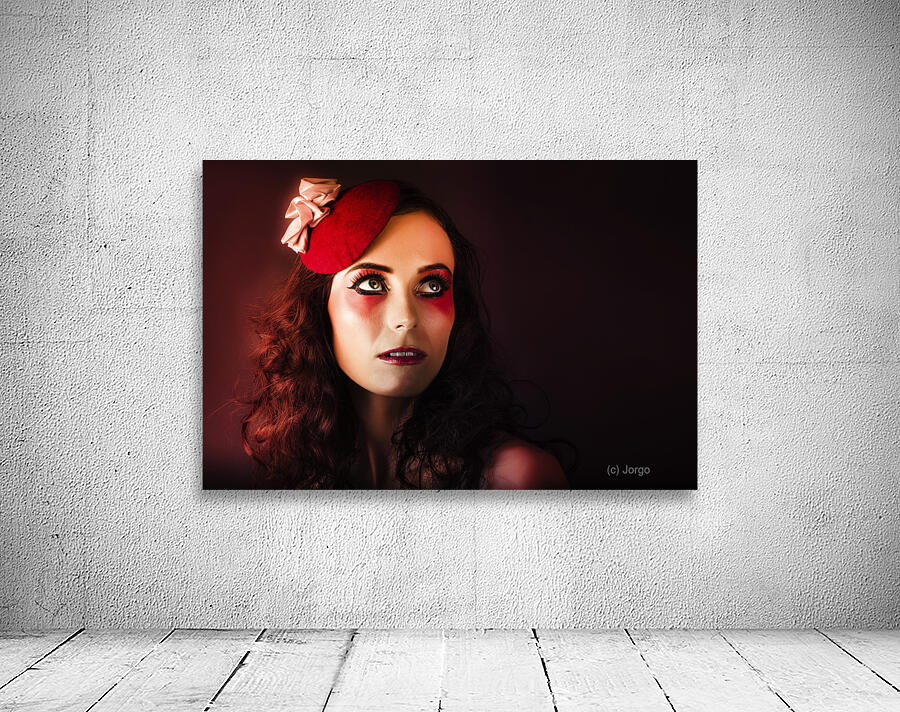 Luxury Woman In Red Makeup And Fashion Accessories Wall Preview