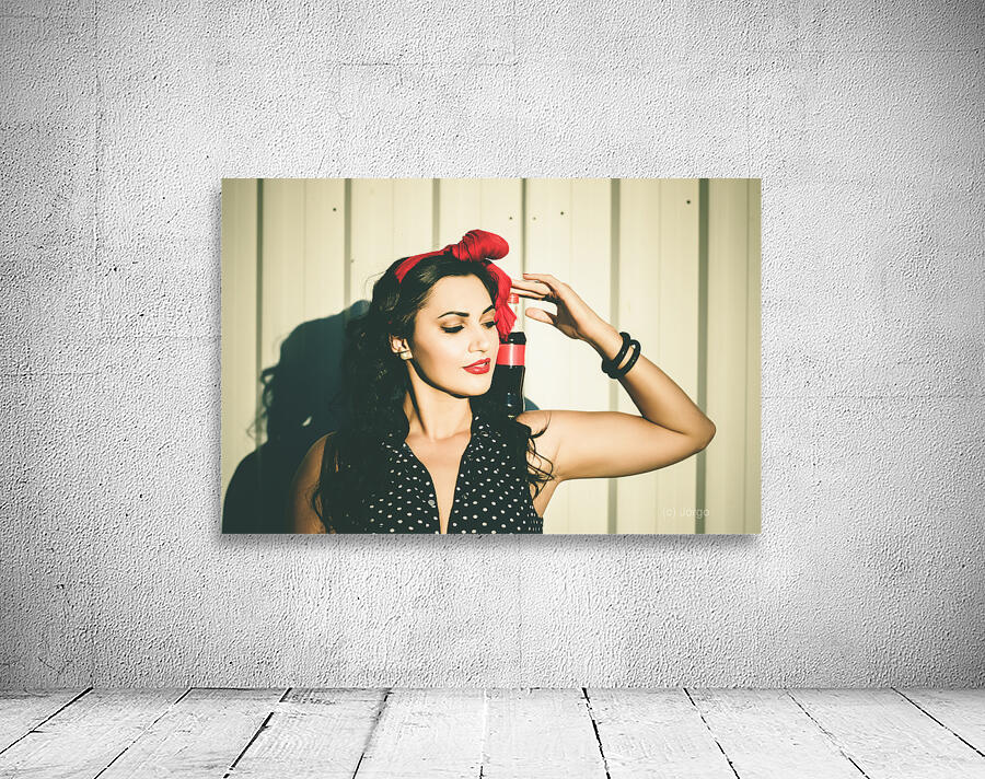 Retro advert. Seventies drive-thru gals Wall Preview