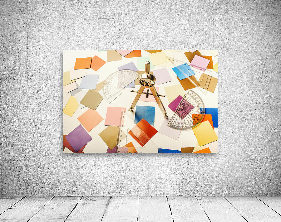 A colourful blueprint Wall Preview