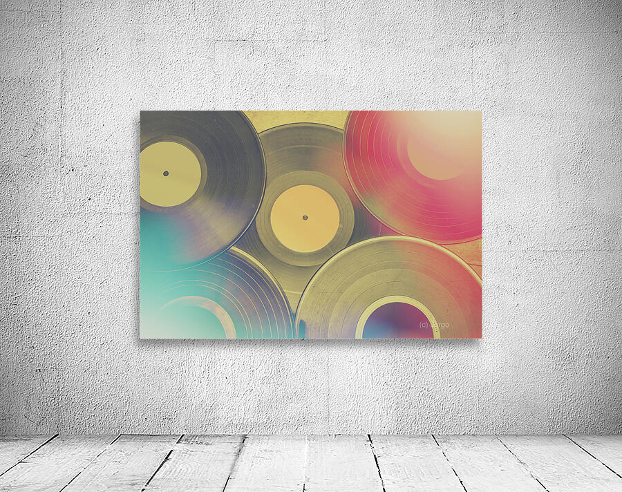 Vinyl recordings background Wall Preview