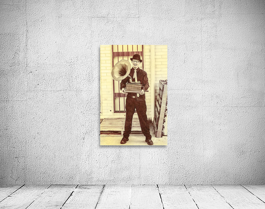 Jazz man in the back alley Wall Preview