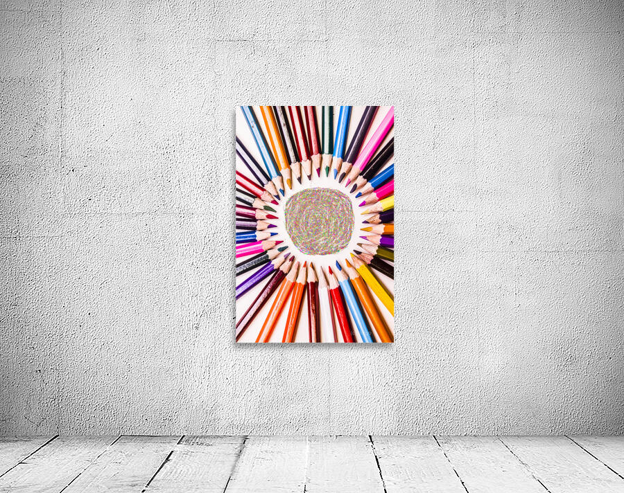 Pencils and coloured circles Wall Preview