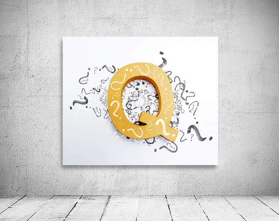Questions in need of answers on white background Wall Preview