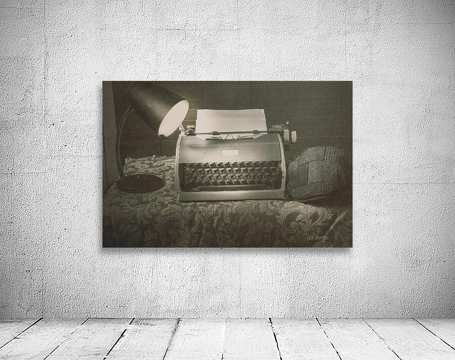 1930s press release on antique reporters desk Wall Preview