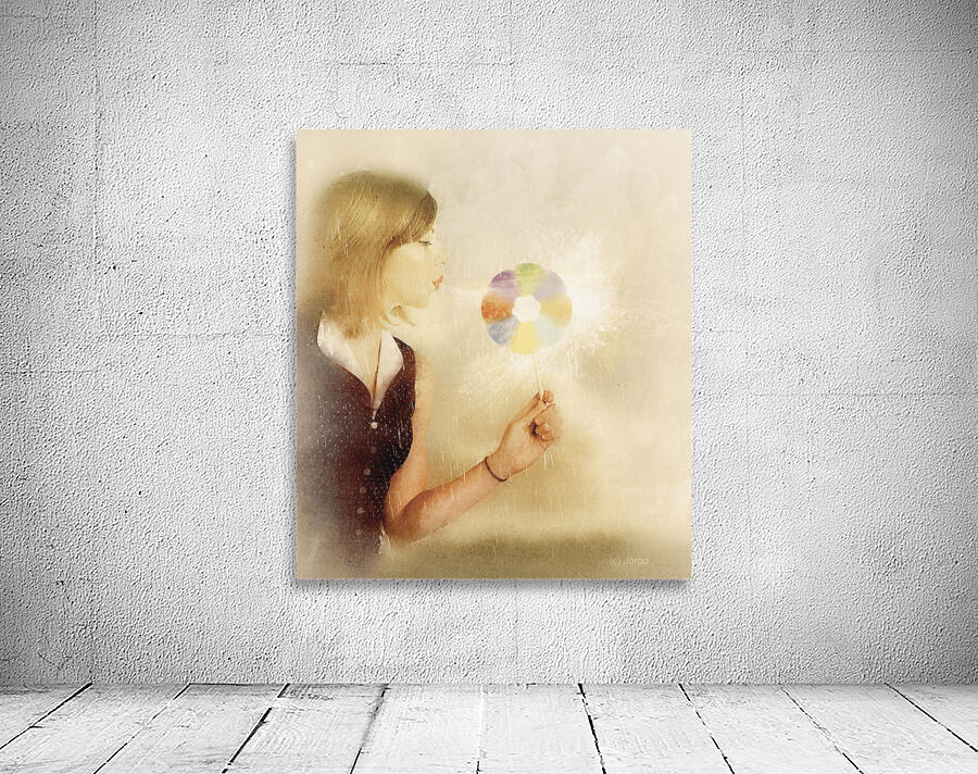 Spiritual woman channelling her soul energy Wall Preview