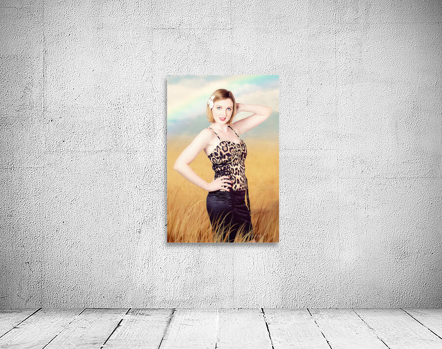 Female explorer on South African wilderness tour Wall Preview