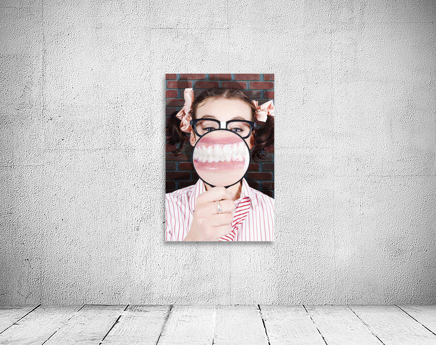 Funny Dentist Showing White Teeth And Big Smile Wall Preview