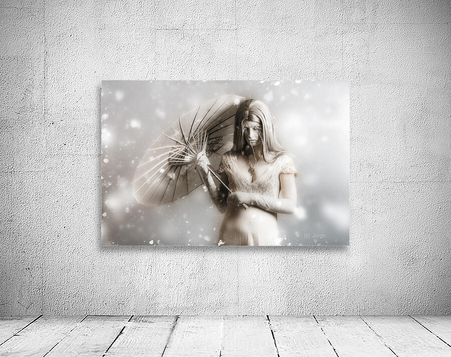 Dark vampire in a forsaken winter wonderland Wall Preview