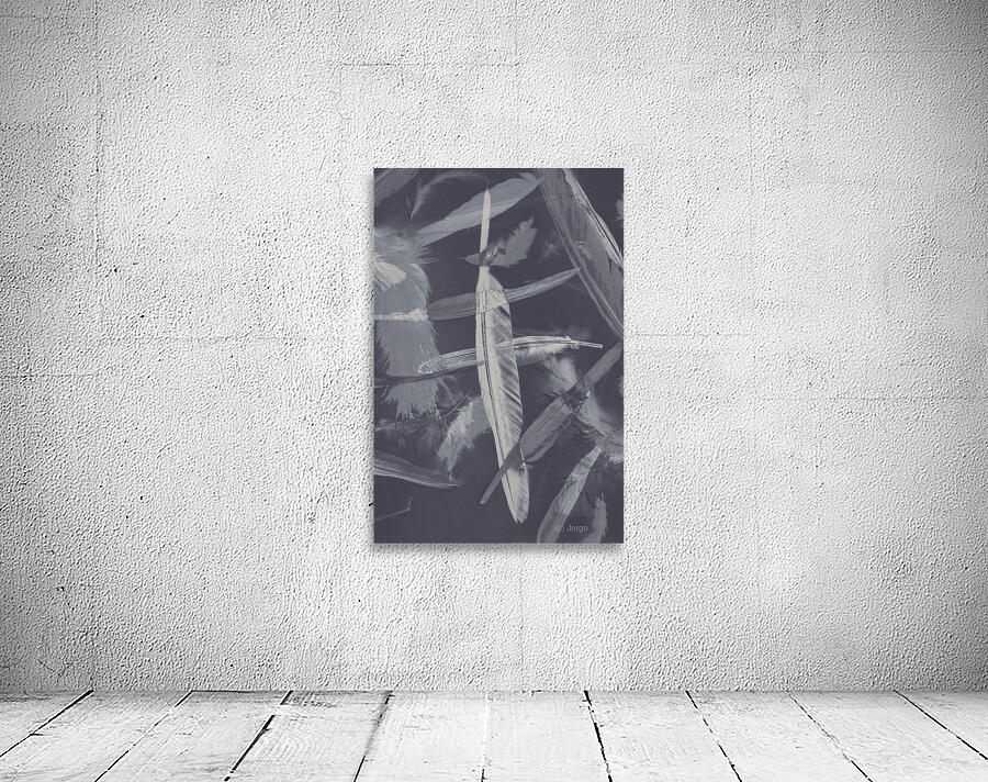 Flying featherabstract background Wall Preview