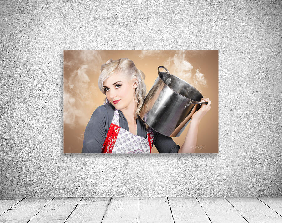 Retro women and homemakers. Pin up Cooking Wall Preview