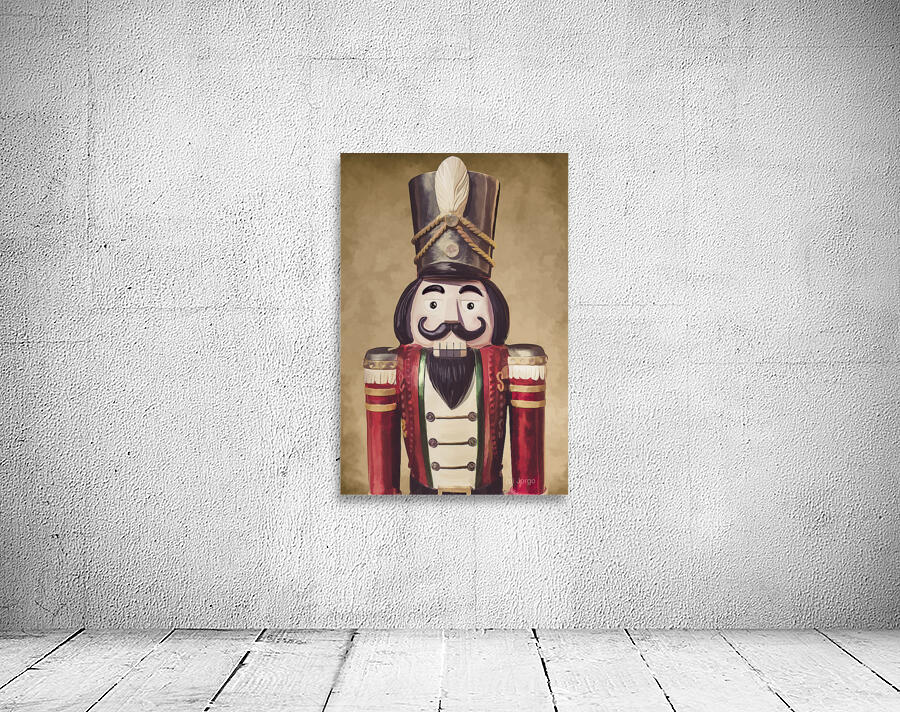 Vintage wooden toy soldier Wall Preview
