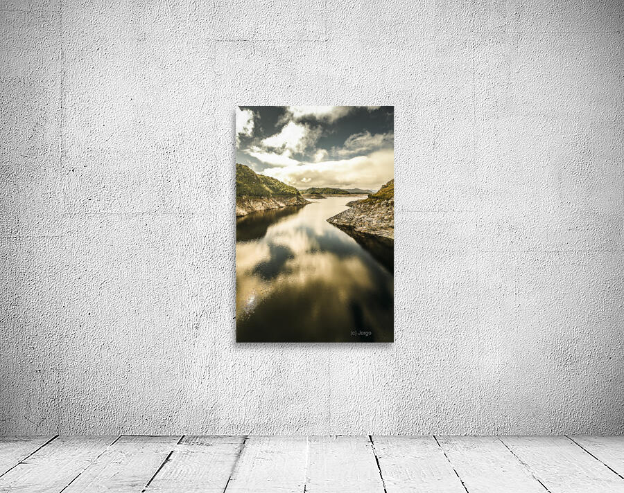 Cloudy blue lakes Wall Preview