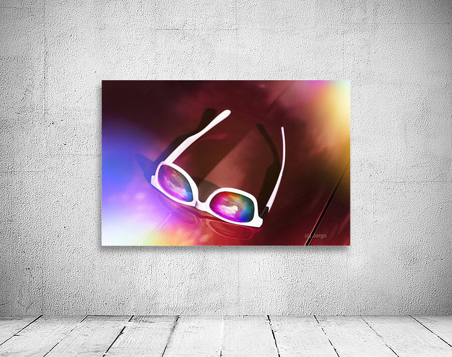 Sunglasses on car bonnet. 1980s road trip Wall Preview