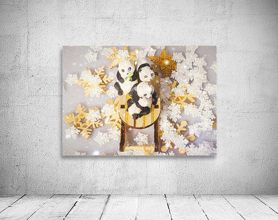 Painterly pandas Wall Preview