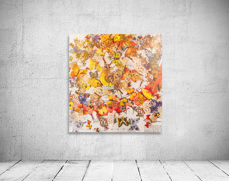 Butterflies and maps Wall Preview