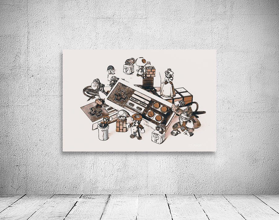 A retro gaming landscape Wall Preview