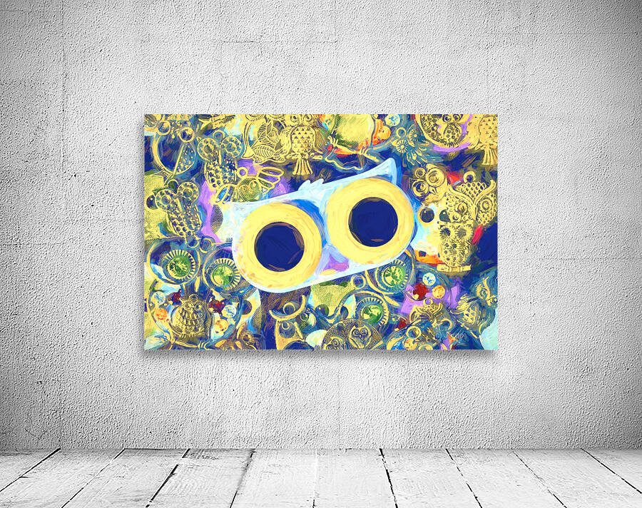 Swirling sea of colorful owl charms Wall Preview
