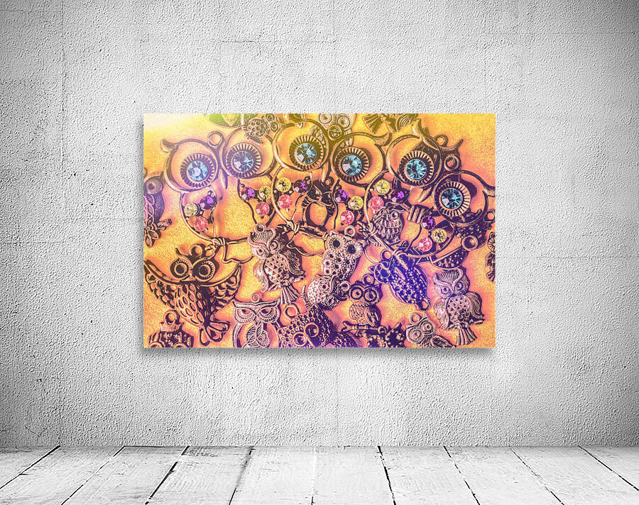 Retro owl charms Wall Preview