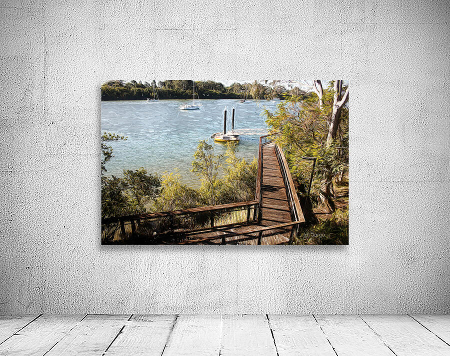 Tranquil River Boardwalk Wall Preview