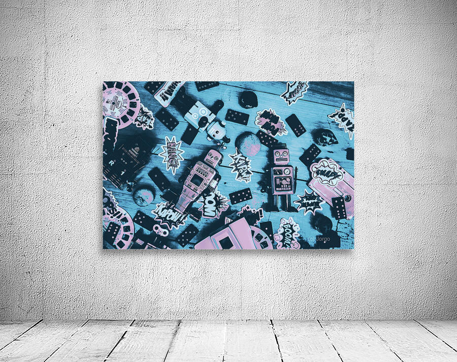 Robot Comic Strip Wall Preview