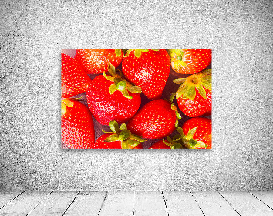 Vibrant fresh strawberries Wall Preview