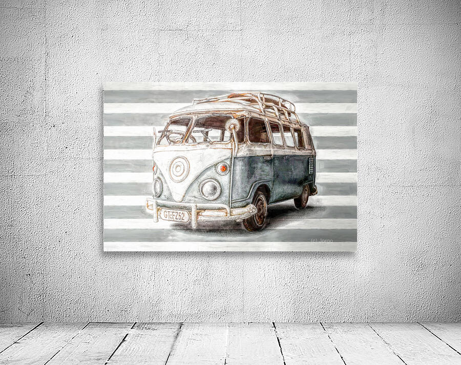 Blue Surf Camper Wall Preview