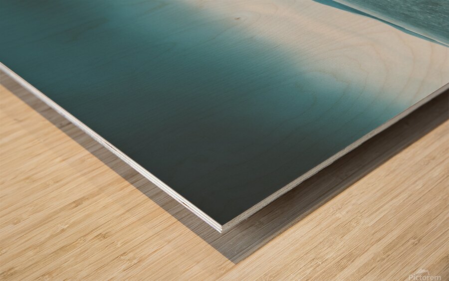 Dark tense and dramatic sea cliffs Wood print