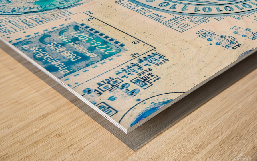 Litecoin design Wood print